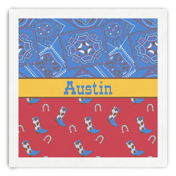 Custom Cowboy Paper Dinner Napkins (Personalized)