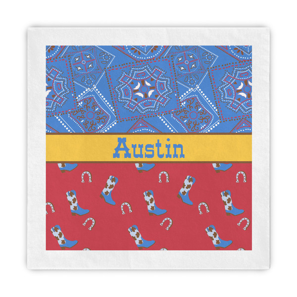 Custom Cowboy Standard Decorative Napkins (Personalized)
