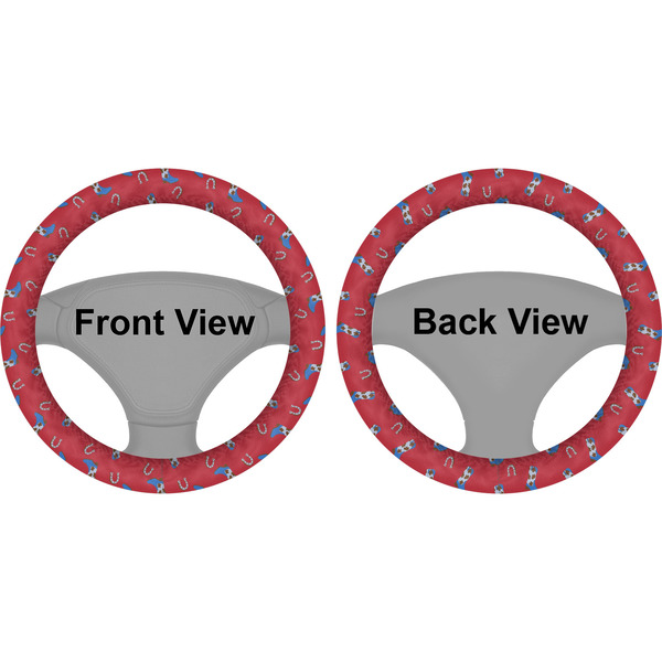 Cowboy Steering Wheel Cover- Front and Back