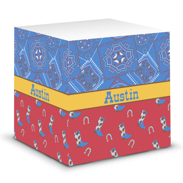 Custom Cowboy Sticky Note Cube (Personalized)