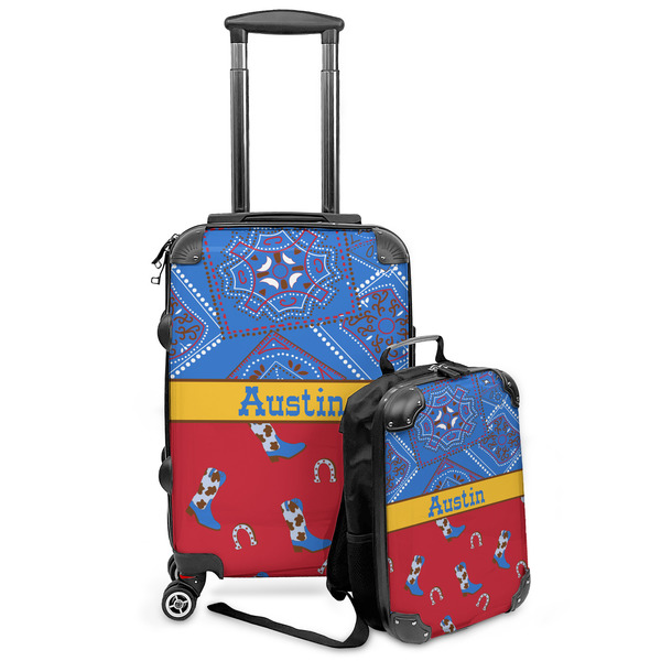 Custom Cowboy Kids 2-Piece Luggage Set - Suitcase & Backpack (Personalized)