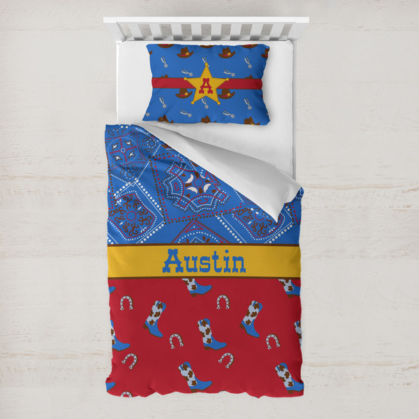 Custom Cowboy Toddler Bedding Set - With Pillowcase (Personalized)