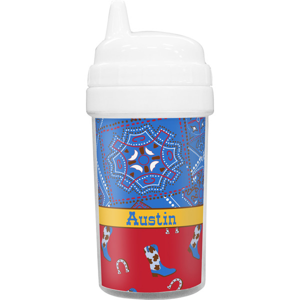 Custom Cowboy Toddler Sippy Cup (Personalized)