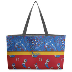 Cowboy Beach Totes Bag - w/ Black Handles (Personalized)
