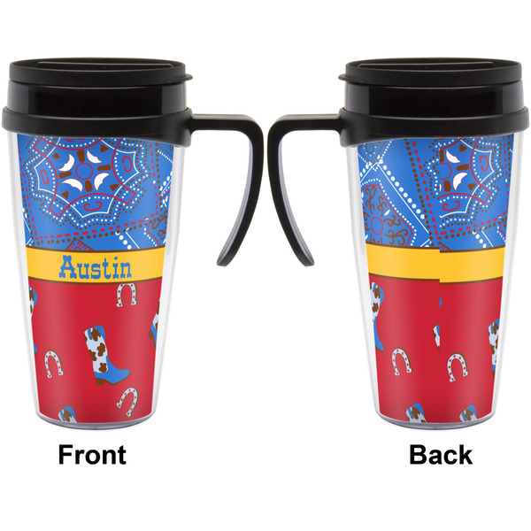 Cowboy Travel Mug with Black Handle - Approval