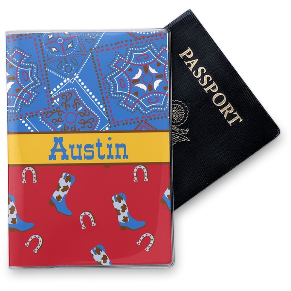 Custom Cowboy Vinyl Passport Holder (Personalized)