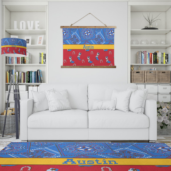 Cowboy Wall Hanging Tapestry - IN CONTEXT