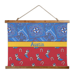 Cowboy Wall Hanging Tapestry - Wide (Personalized)