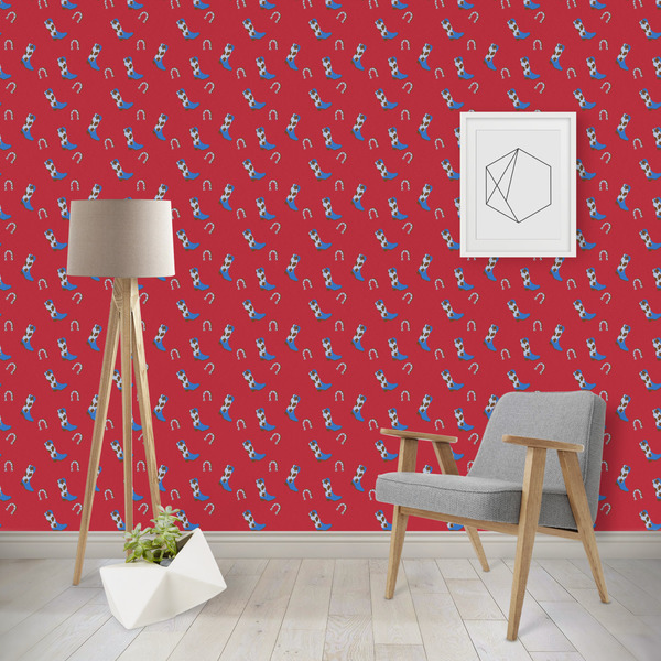Custom Cowboy Wallpaper & Surface Covering (Peel & Stick - Repositionable)