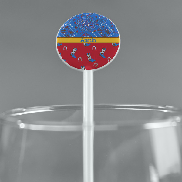 Cowboy White Plastic 5.5" Stir Stick - Round - Main