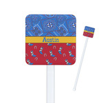 Cowboy Square Plastic Stir Sticks (Personalized)