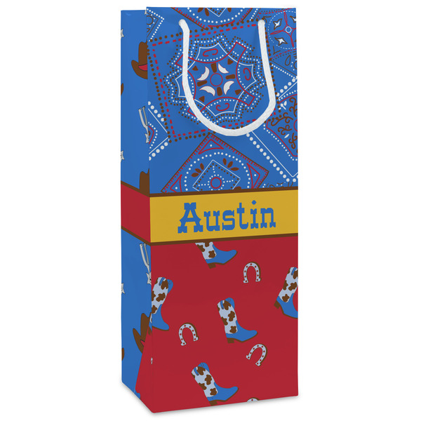 Custom Cowboy Wine Gift Bags (Personalized)