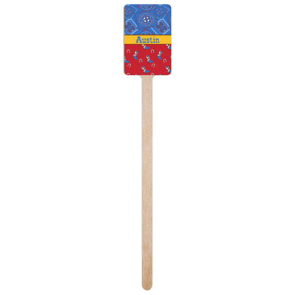 Cowboy Wooden 6.25" Stir Stick - Rectangular - Single Stick