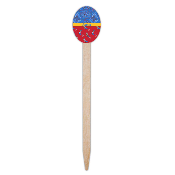 Cowboy Wooden Food Pick - Oval - Single Pick