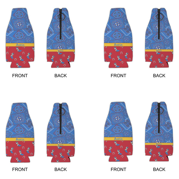 Cowboy Zipper Bottle Cooler - Set of 4 - APPROVAL