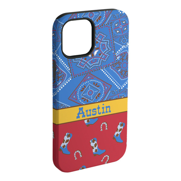 Custom Cowboy iPhone Case - Rubber Lined - iPhone 15 Pro Max (Personalized)