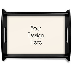 Black Wooden Tray - Large