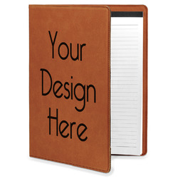 Leatherette Portfolio with Notepad - Large - Single-Sided