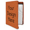 Leatherette Zipper Portfolios with Notepad - Double-Sided