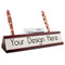 Red Mahogany Nameplates with Business Card Holder