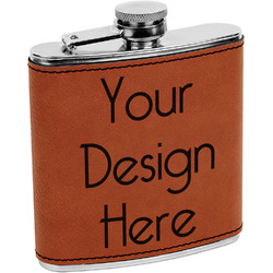Leatherette Wrapped Stainless Steel Flask