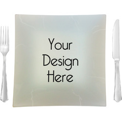 Glass Square Lunch / Dinner Plate 9.5" - Single