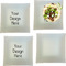Glass Square Lunch / Dinner Plates 9.5" - Set of 4