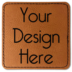 Faux Leather Iron On Patch - Square