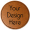 Faux Leather Iron On Patches - Round