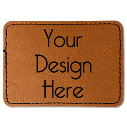 Faux Leather Iron On Patch - Rectangle