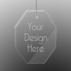 Engraved Glass Ornament - Octagon