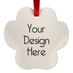 Metal Paw Ornament - Double-Sided
