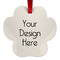 Metal Paw Ornaments - Double-Sided