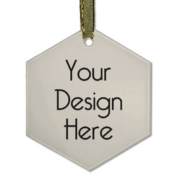 Flat Glass Ornament - Hexagon