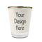 Glass Shot Glasses - 1.5 oz - with Gold Rim - Single