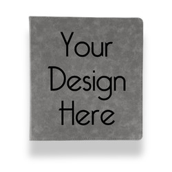 Leather Binder - 1" - Grey