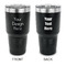 30 oz Stainless Steel Tumblers - Black - Double-Sided