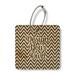 Design Your Own Wood Luggage Tag - Square