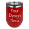 Stemless Stainless Steel Wine Tumblers - Red - Single-Sided