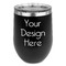 Stemless Stainless Steel Wine Tumblers - Black - Double-Sided