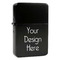 Windproof Lighters - Black - Double-Sided & Lid Engraved