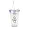 16 oz Double Wall Acrylic Tumblers with Lid & Straw - Full Print