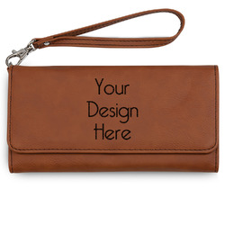 Ladies Leatherette Wallet - Laser Engraved - Rawhide