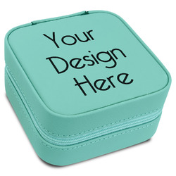 Travel Jewelry Box - Teal Leather