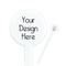 7" Round Plastic Stir Sticks - White - Double-Sided