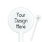 5.5" Round Plastic Stir Sticks - White - Double-Sided