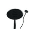 7" Oval Plastic Stir Sticks - Black - Double-Sided