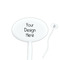 7" Oval Plastic Stir Sticks - White - Single-Sided