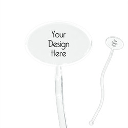7" Oval Plastic Stir Sticks - Clear