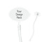 7" Oval Plastic Stir Sticks - Clear